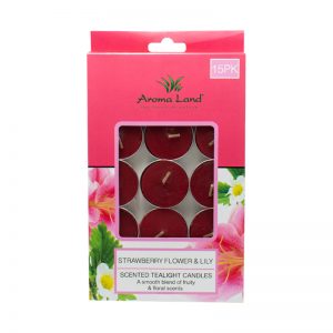 Set 15 lumanari pastila, Strawberry Flower & Lily, 170g