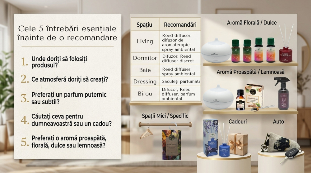5 intrebari pentru client inainte de a-i vinde produse de aromaterapie in magazin